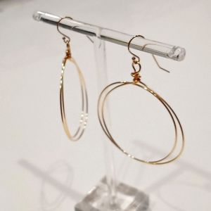 Gold Tone Hoop Earrings